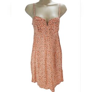 Billabong The Salty Blonde Just Because Minidress, Peach Floral In Size Small